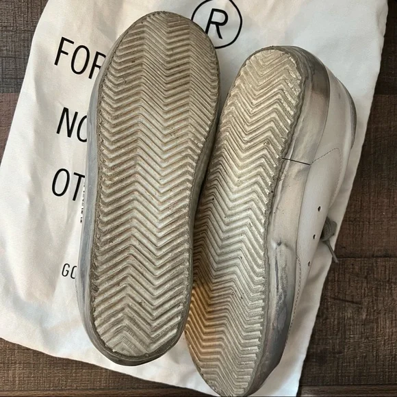 Golden Goose super-star sneakers in white & silver - Picture 4 of 7